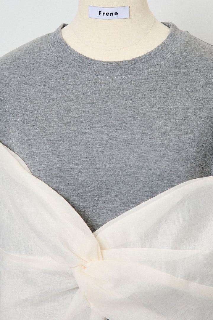 [予約]オーガンジーBIGリボンプルオーバー