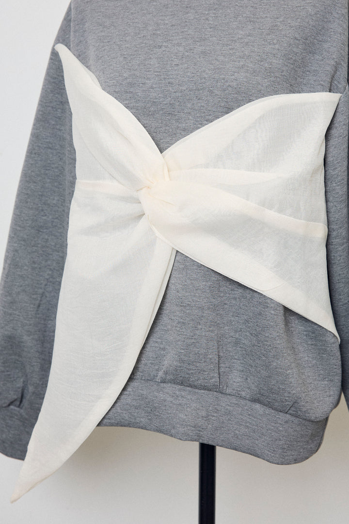 [予約]オーガンジーBIGリボンプルオーバー