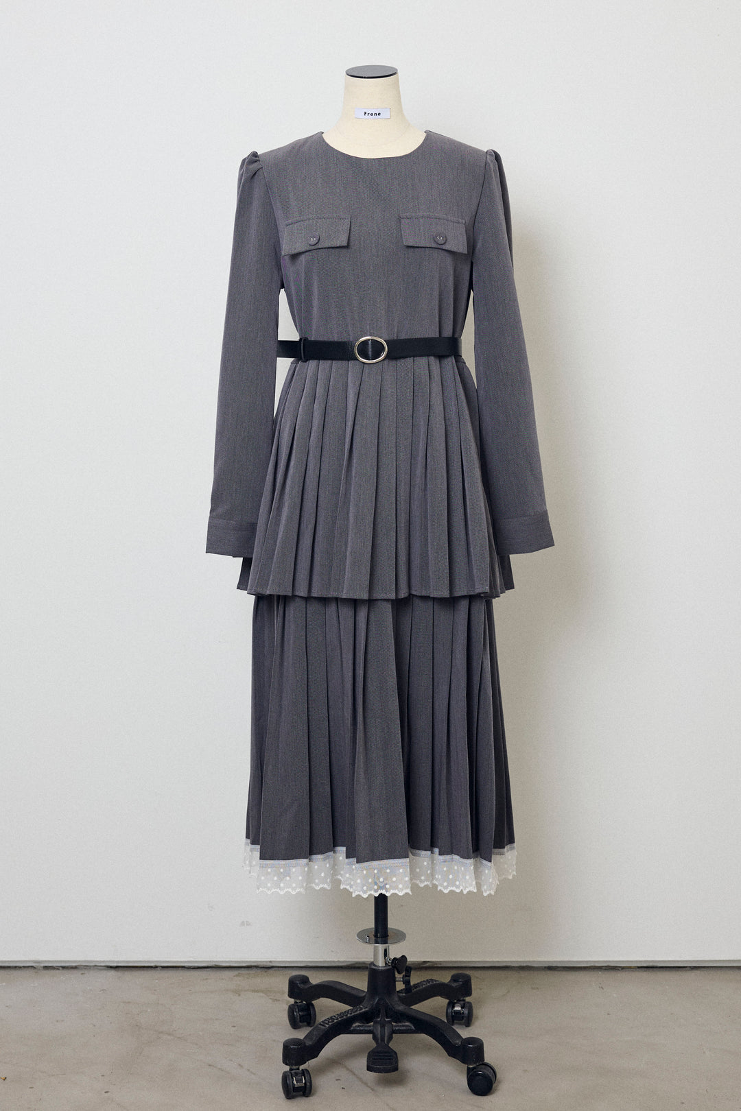 [予約]ダブルプリーツクラシカルワンピース