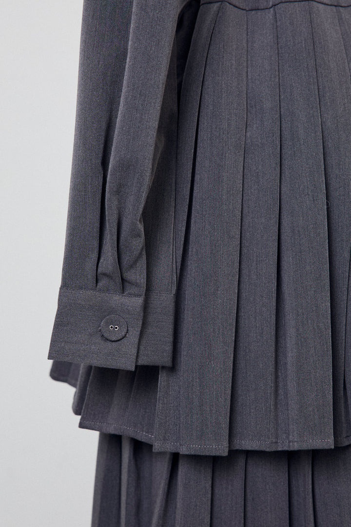 [予約]ダブルプリーツクラシカルワンピース