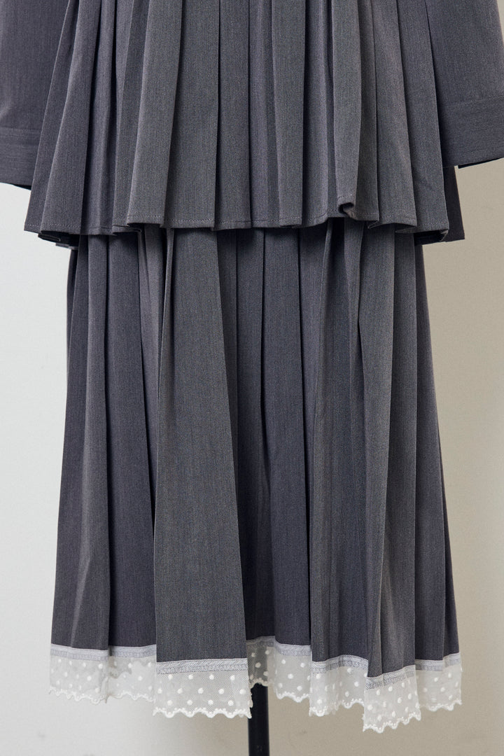 [予約]ダブルプリーツクラシカルワンピース