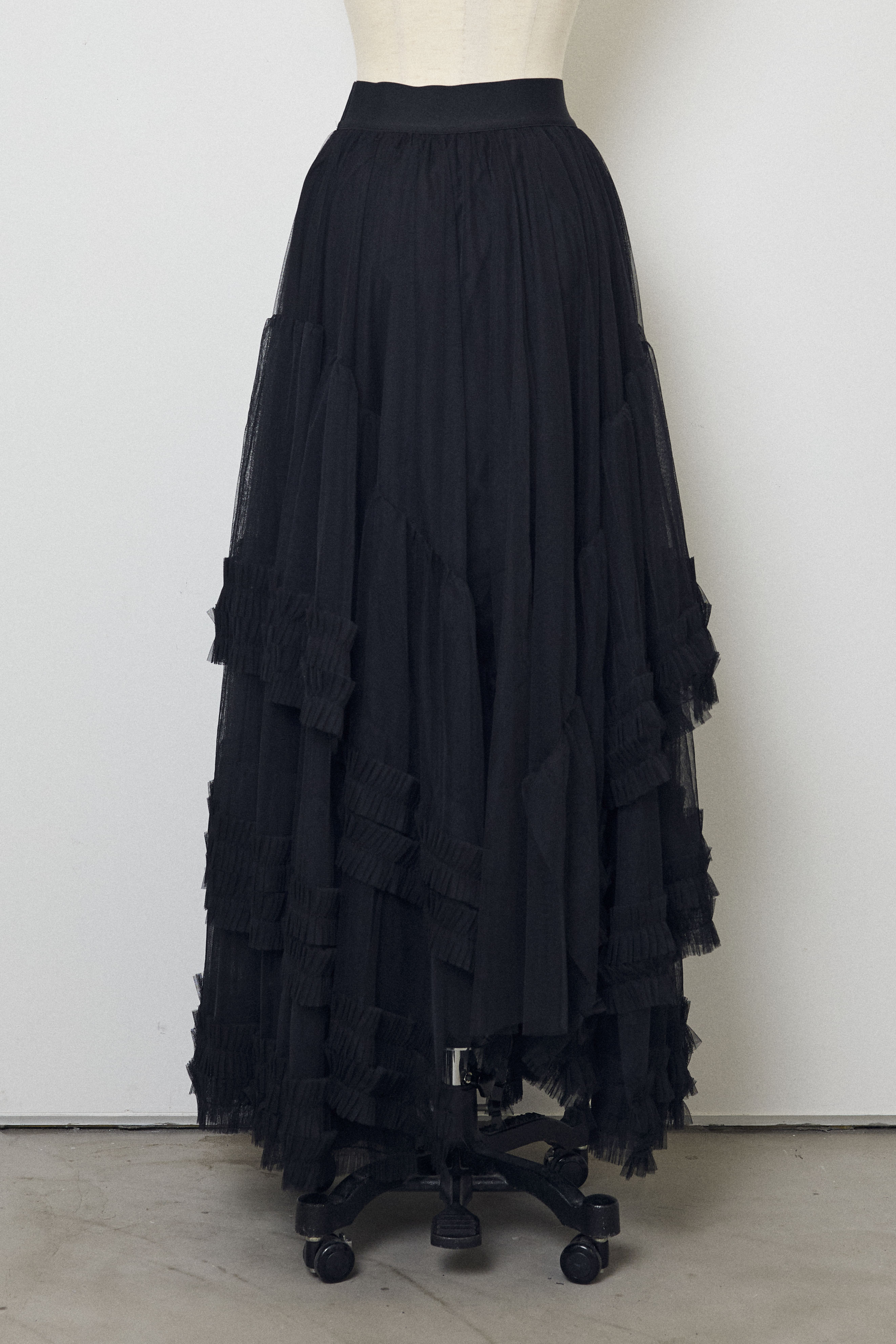 フラーネ　Frane フレアスカート チュール 黒 予約]フェアリードレープチュールスカート – Frene