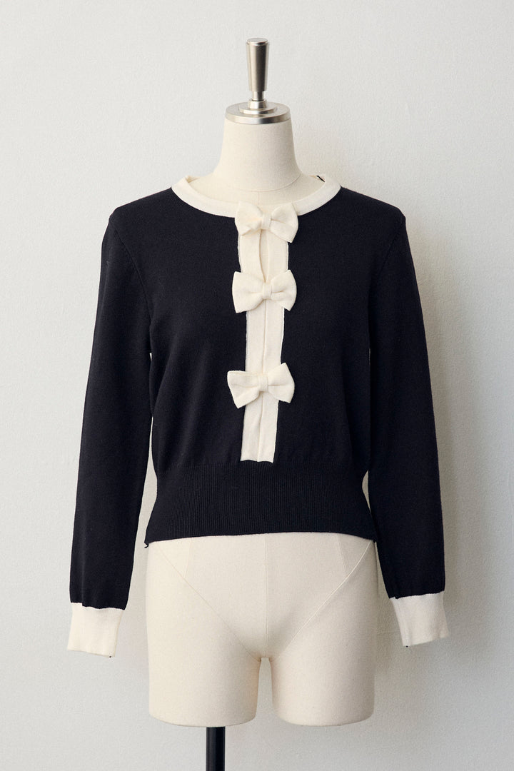 [予約]フロントリボンモチーフカーデ