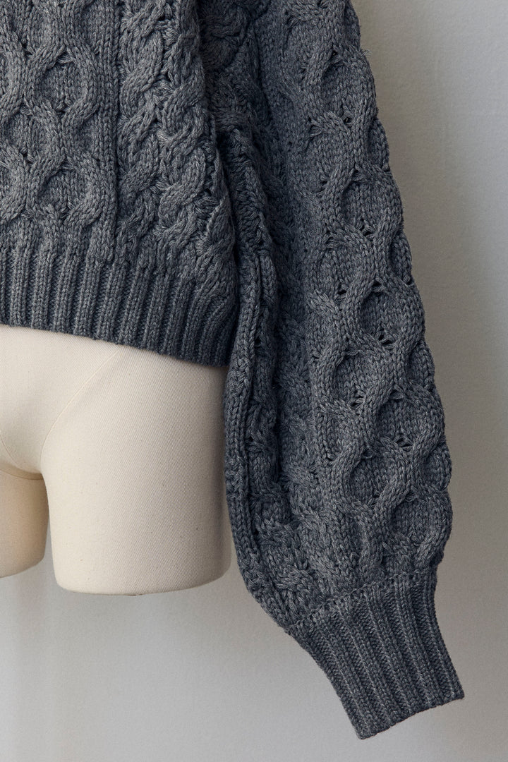 [予約]バルキーケーブルハーフジッププルオーバー