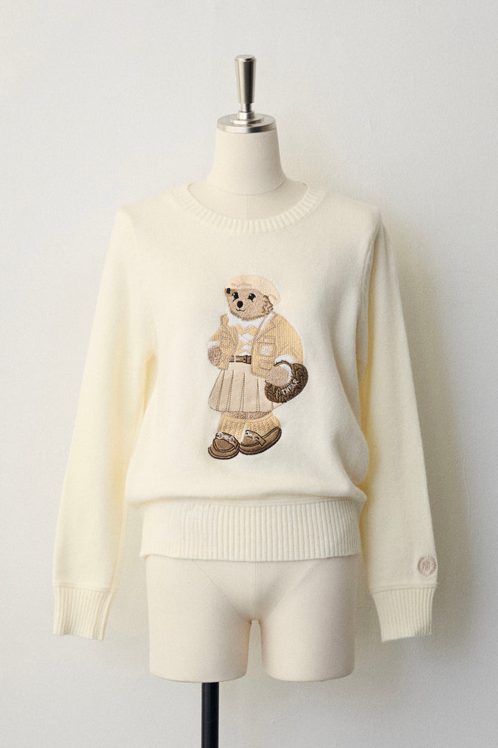 [予約]モチーフベアニットプルオーバー