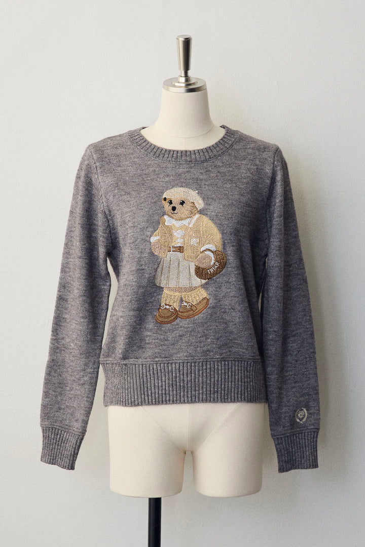 [予約]モチーフベアニットプルオーバー