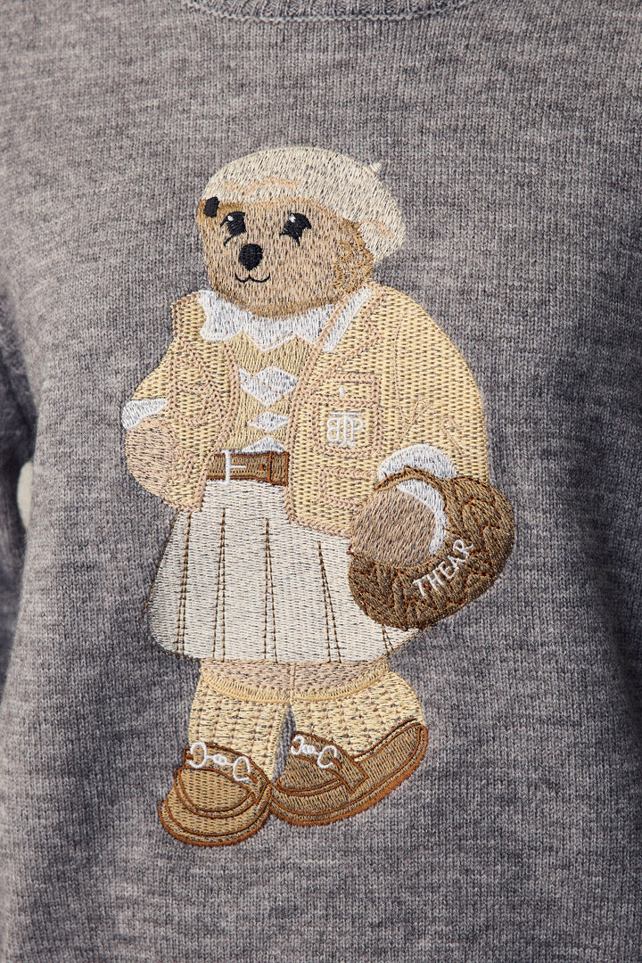 [予約]モチーフベアニットプルオーバー