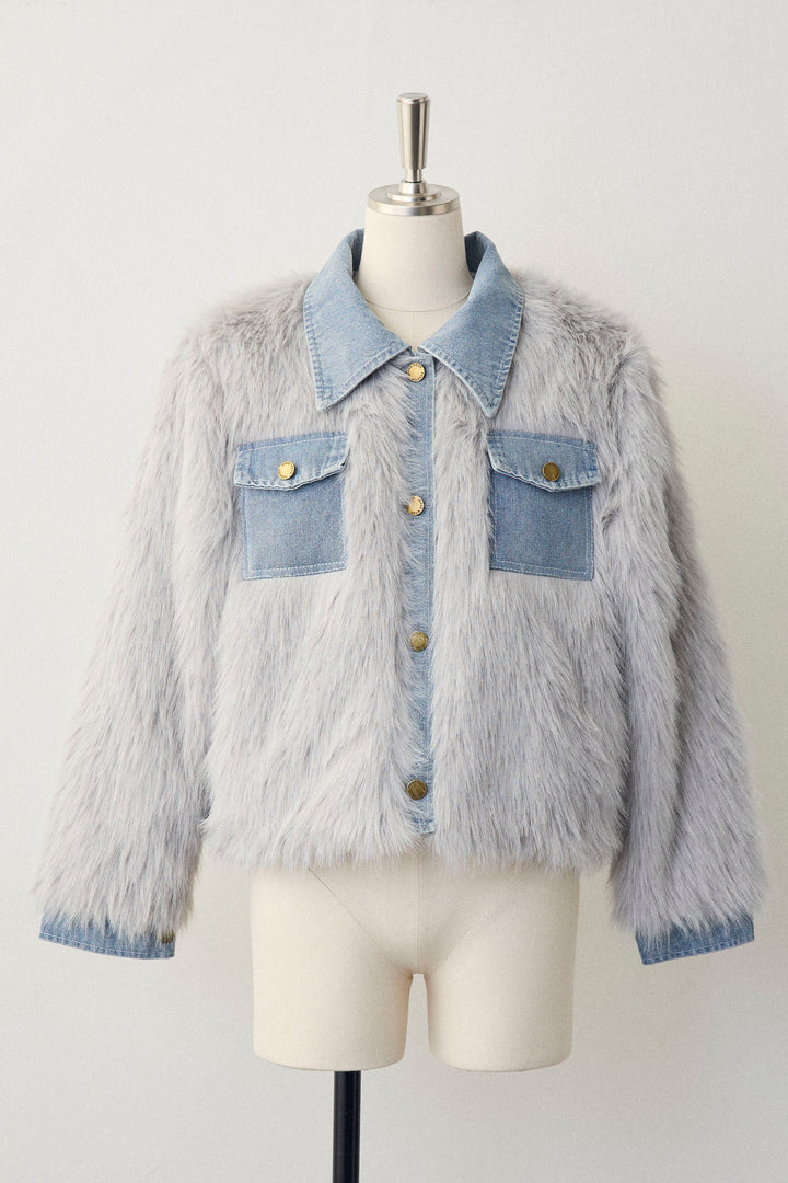 [予約]デニムシャツドッキングファージャケット