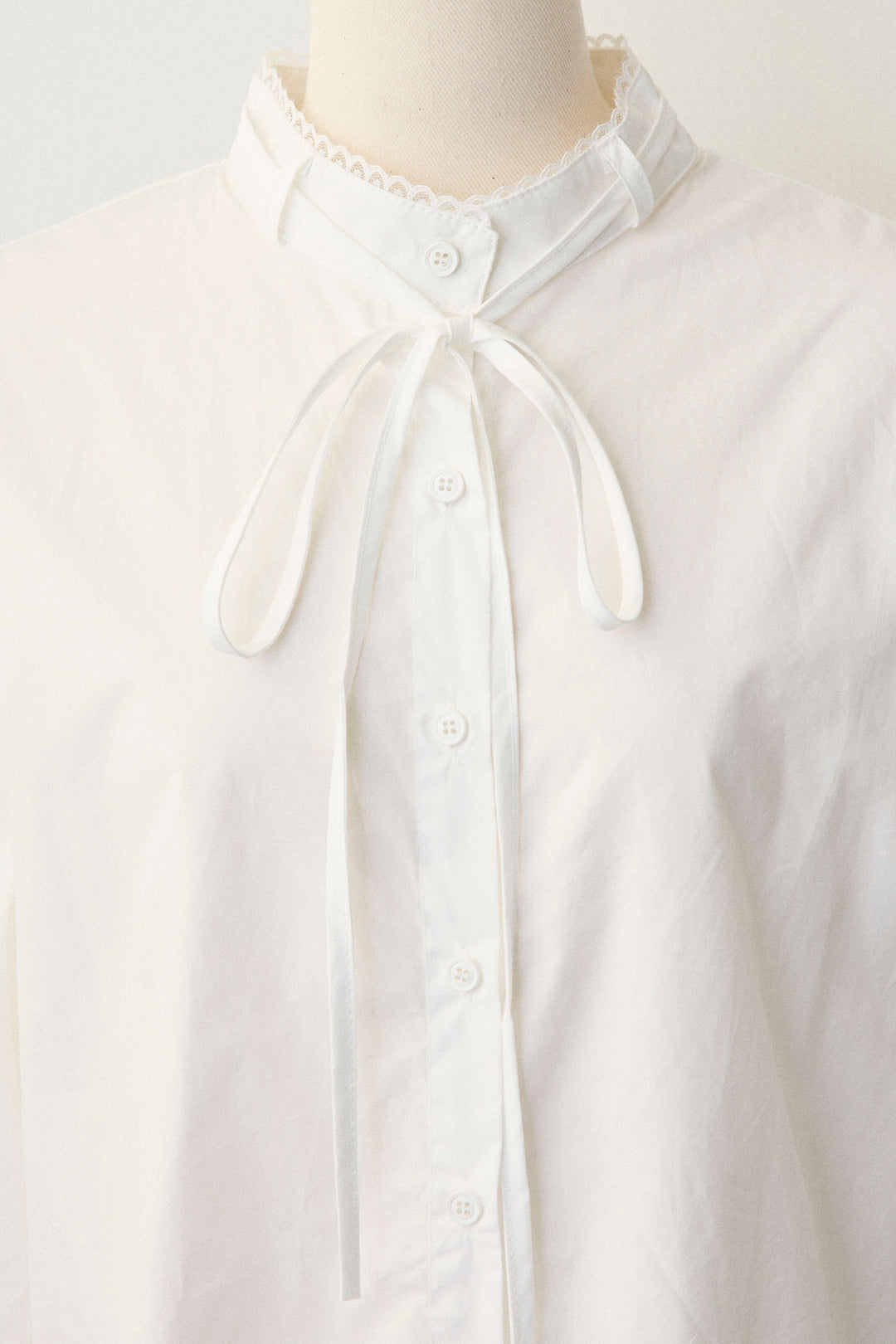 [予約]レースヘムドッキングシャツ