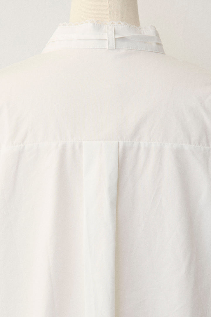 [予約]レースヘムドッキングシャツ