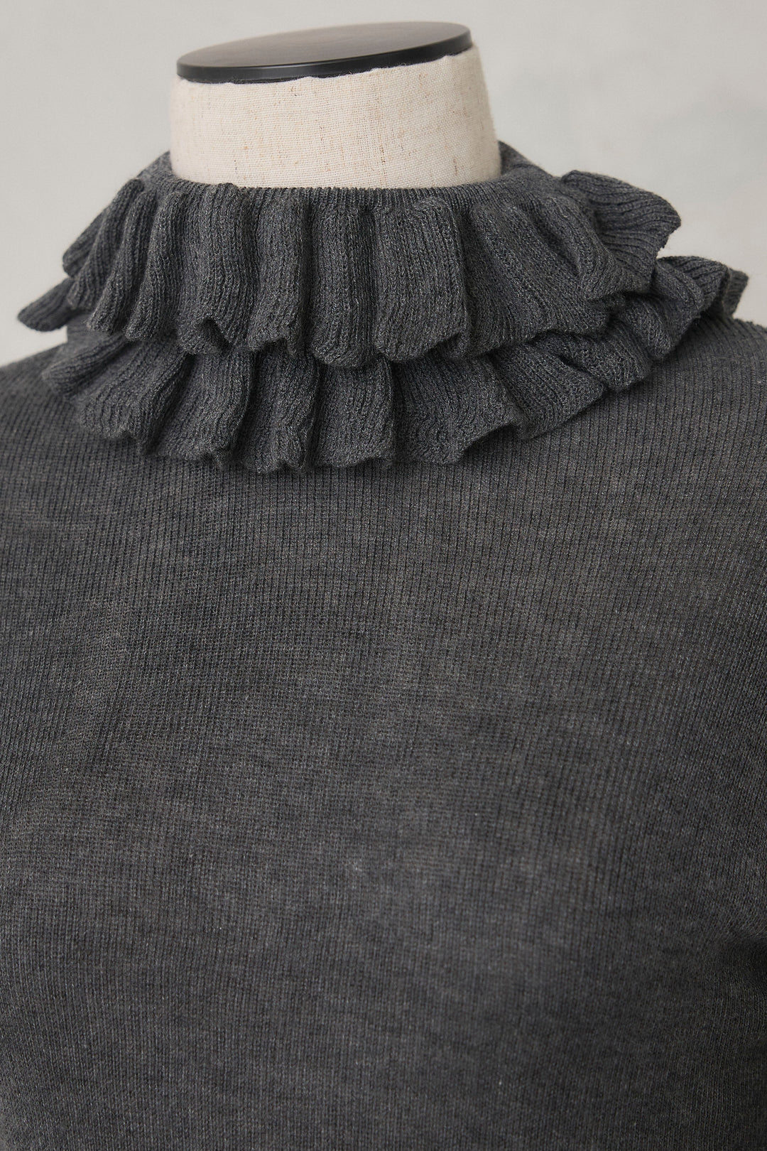 [予約]ダブルフリルカラーニットプルオーバー