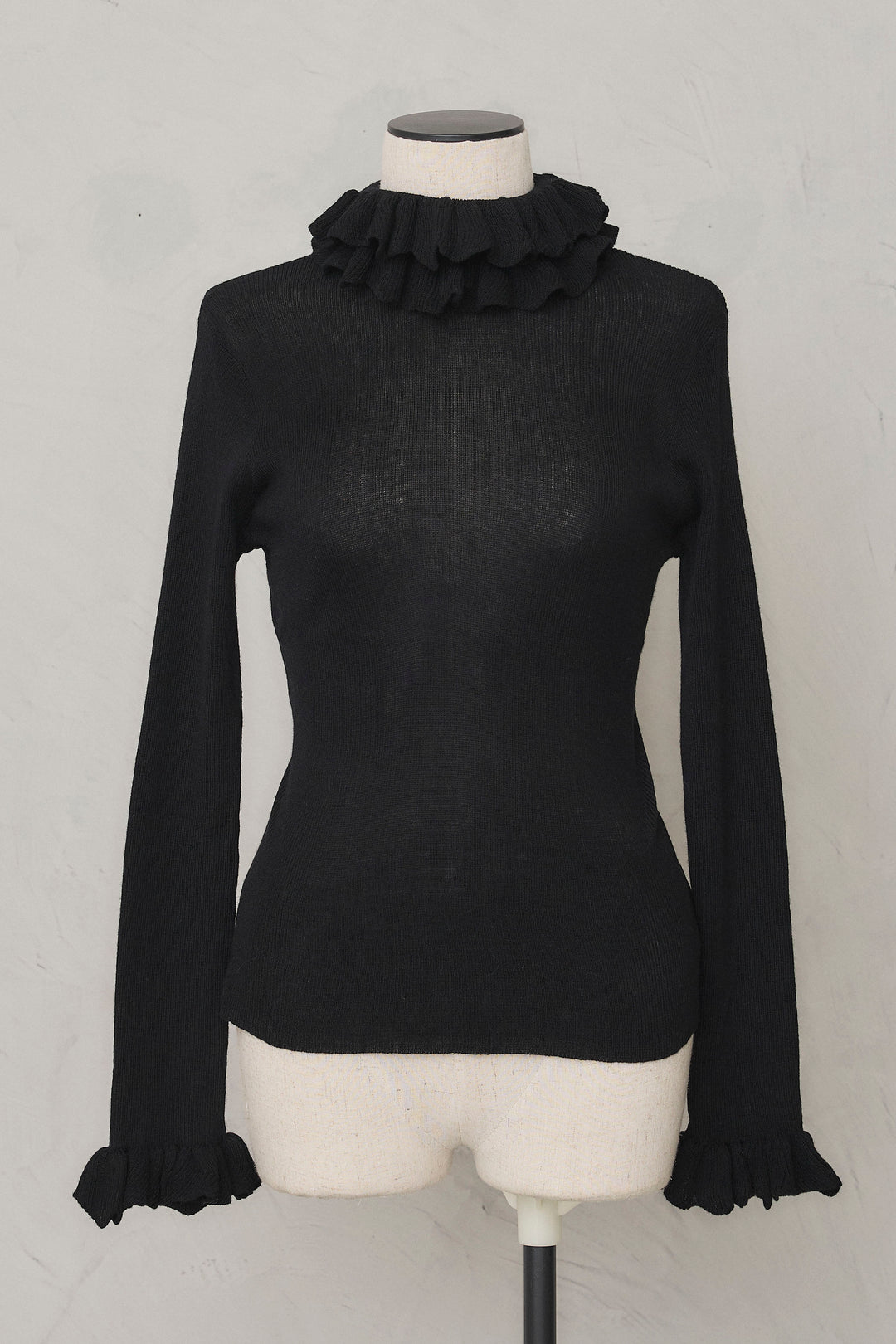 [予約]ダブルフリルカラーニットプルオーバー