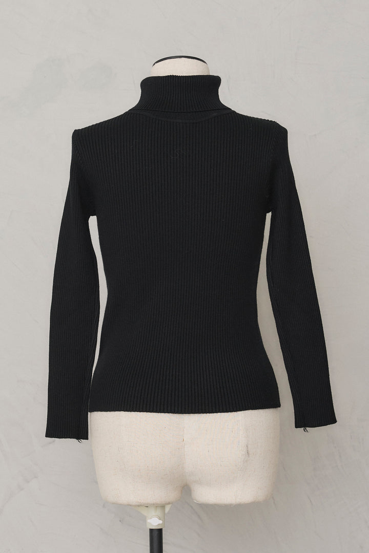 [予約]ベーシックリブタートルニット