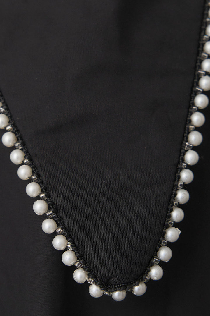 [予約]パールライン襟×プリーツシャツ