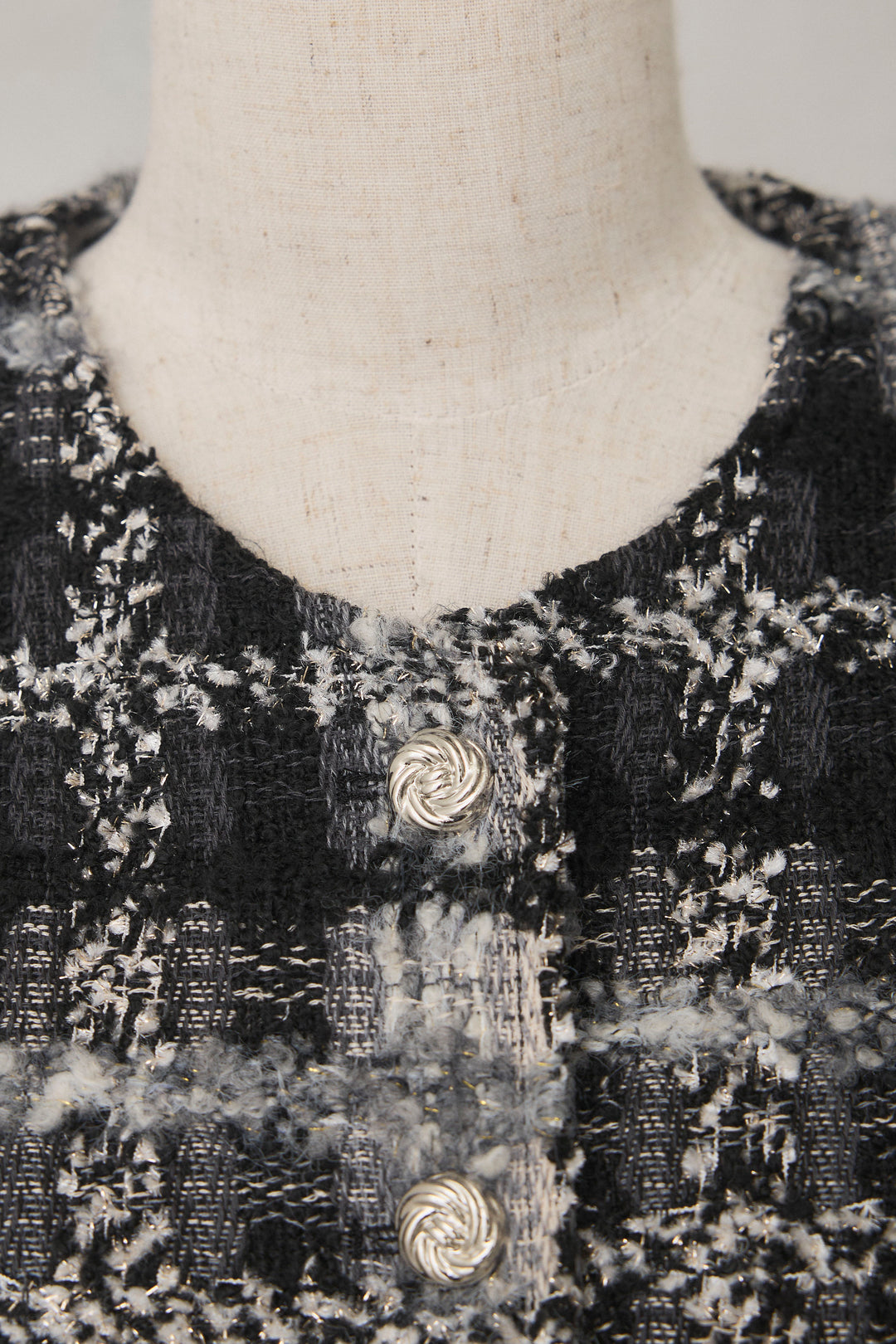 [予約]ツイードチェッククロップドジャケット