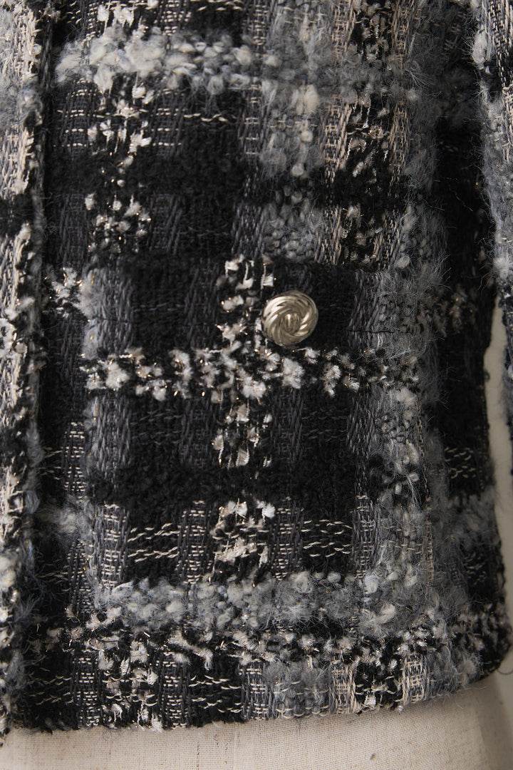 [予約]ツイードチェッククロップドジャケット