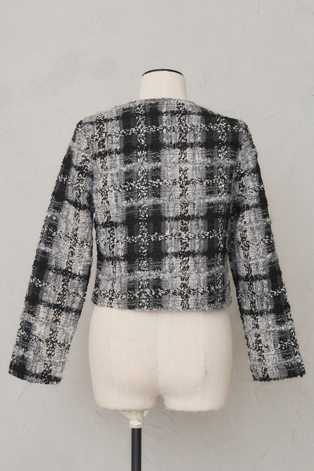 [予約]ツイードチェッククロップドジャケット