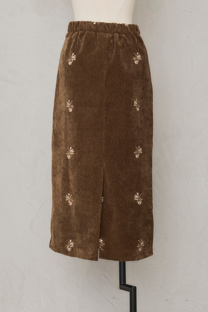 [予約]ヴィンテージフラワー刺繍ラメベロアセットアップ