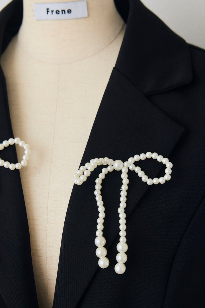 [予約]パールリボンクロップドジャケット