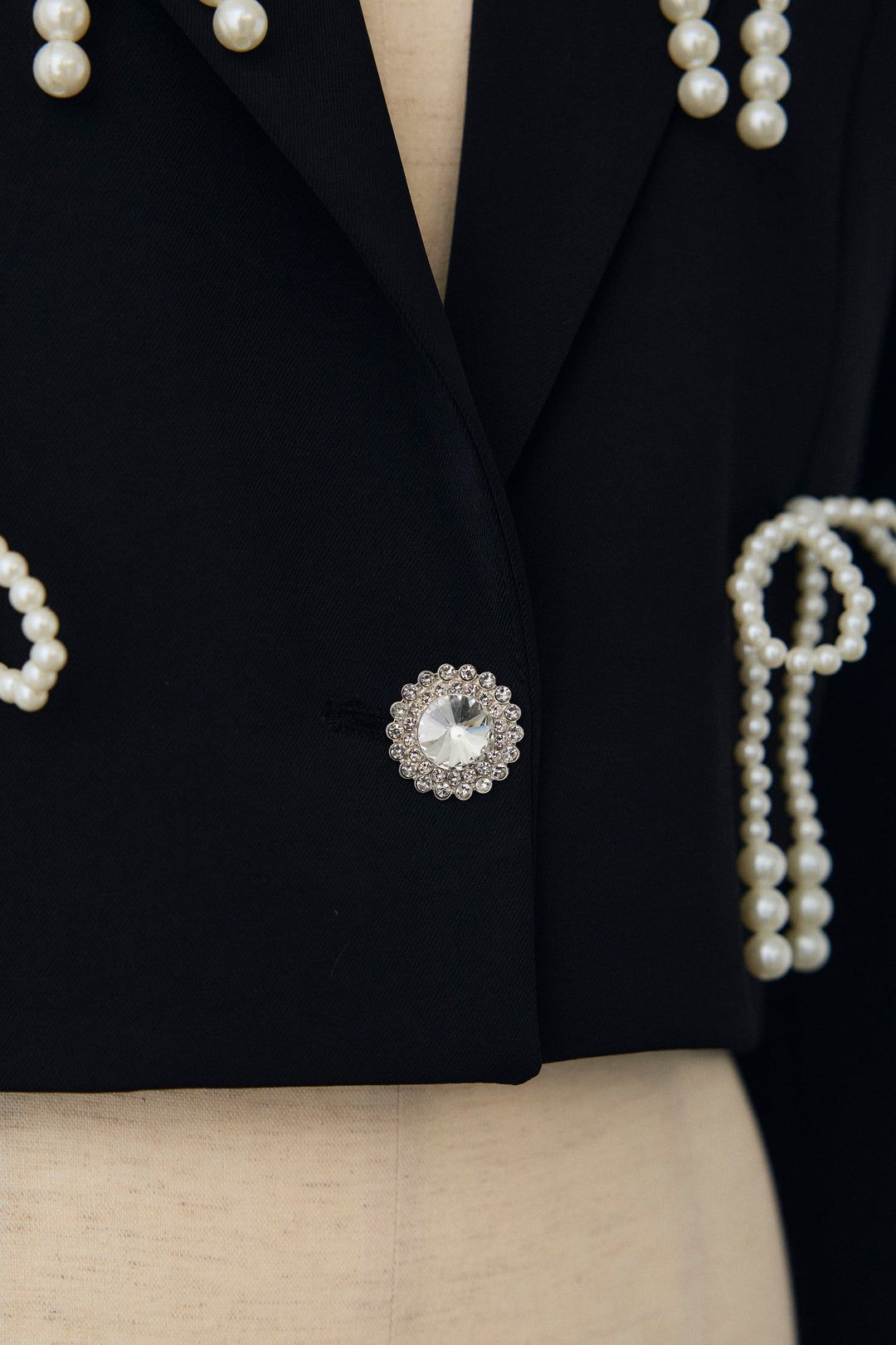 [予約]パールリボンクロップドジャケット