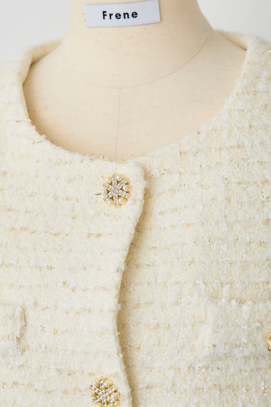 [予約]中綿ツイードロングファードッキングジャケット