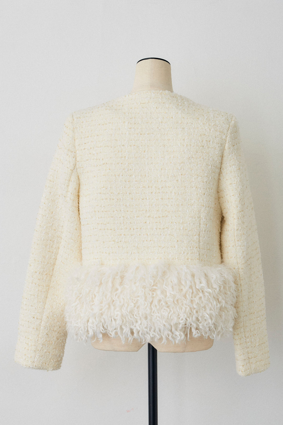 [予約]中綿ツイードロングファードッキングジャケット