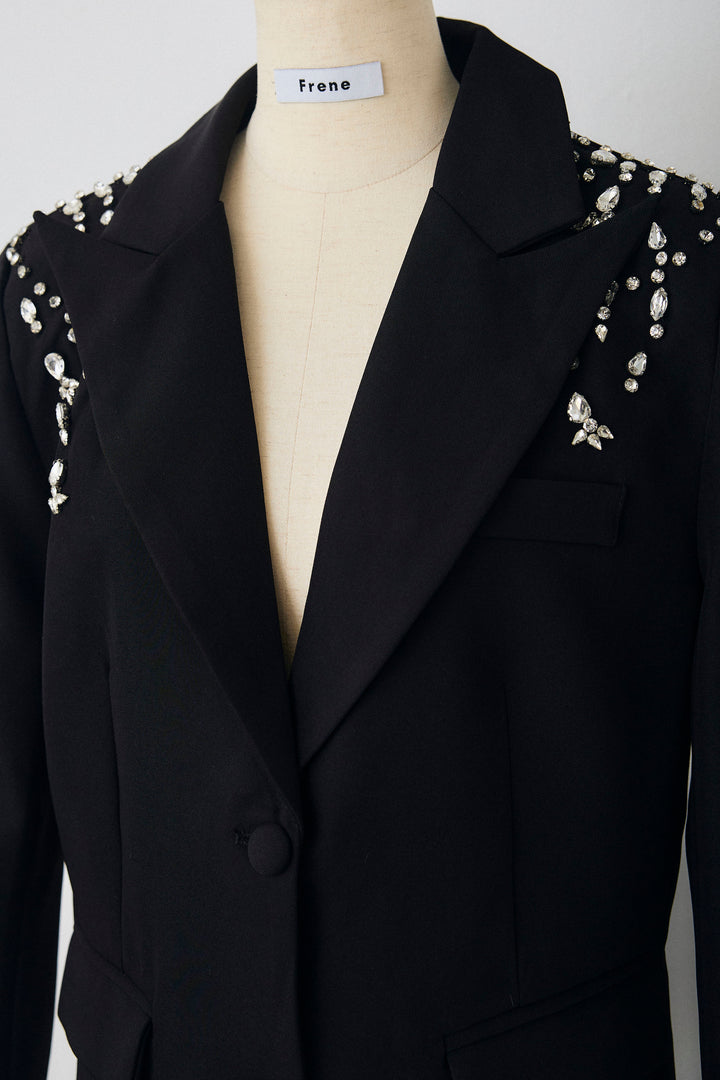 [予約]ショルダービジューマニッシュジャケット