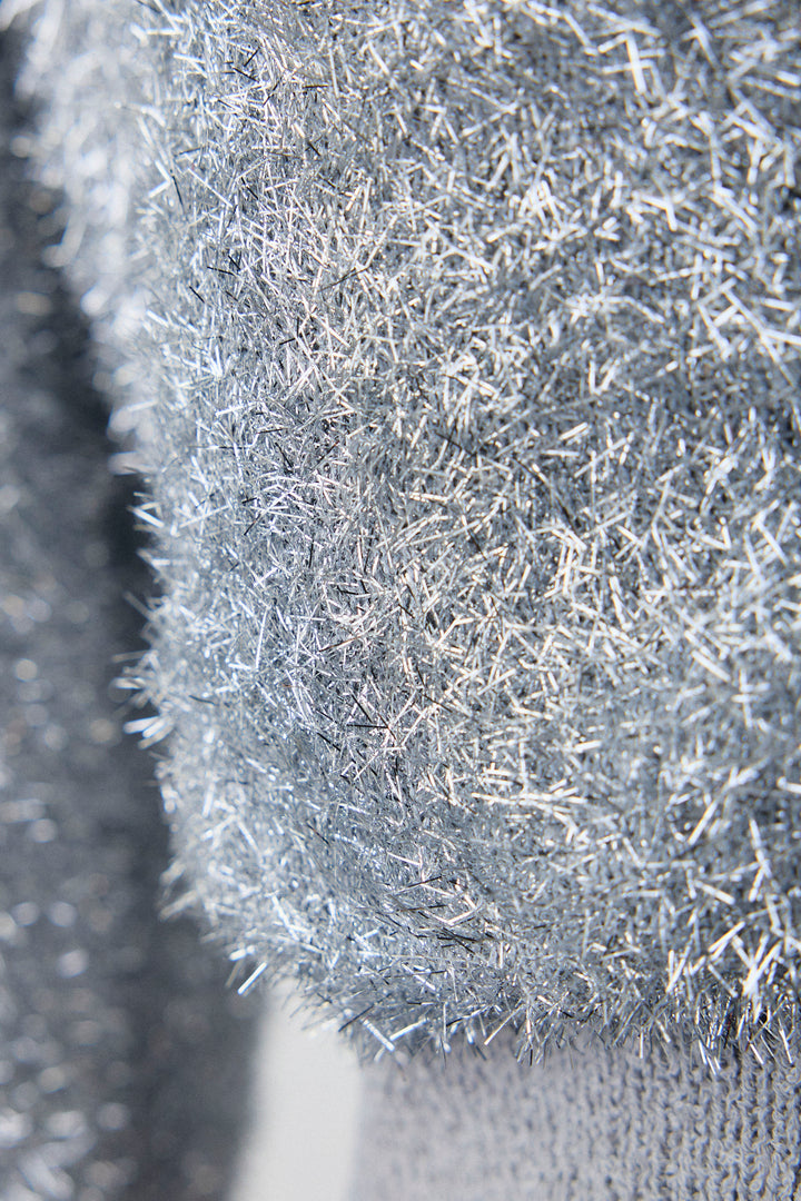 [予約]コンシャスショルダーシャイニーニットカーデ