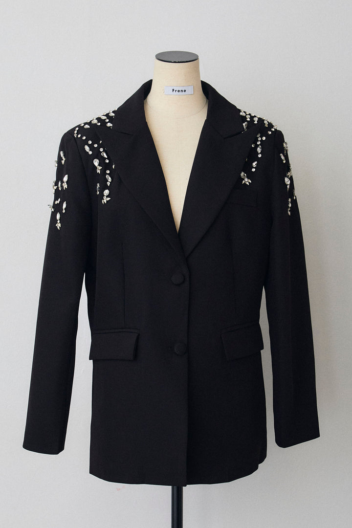 [予約]ショルダービジューマニッシュジャケット