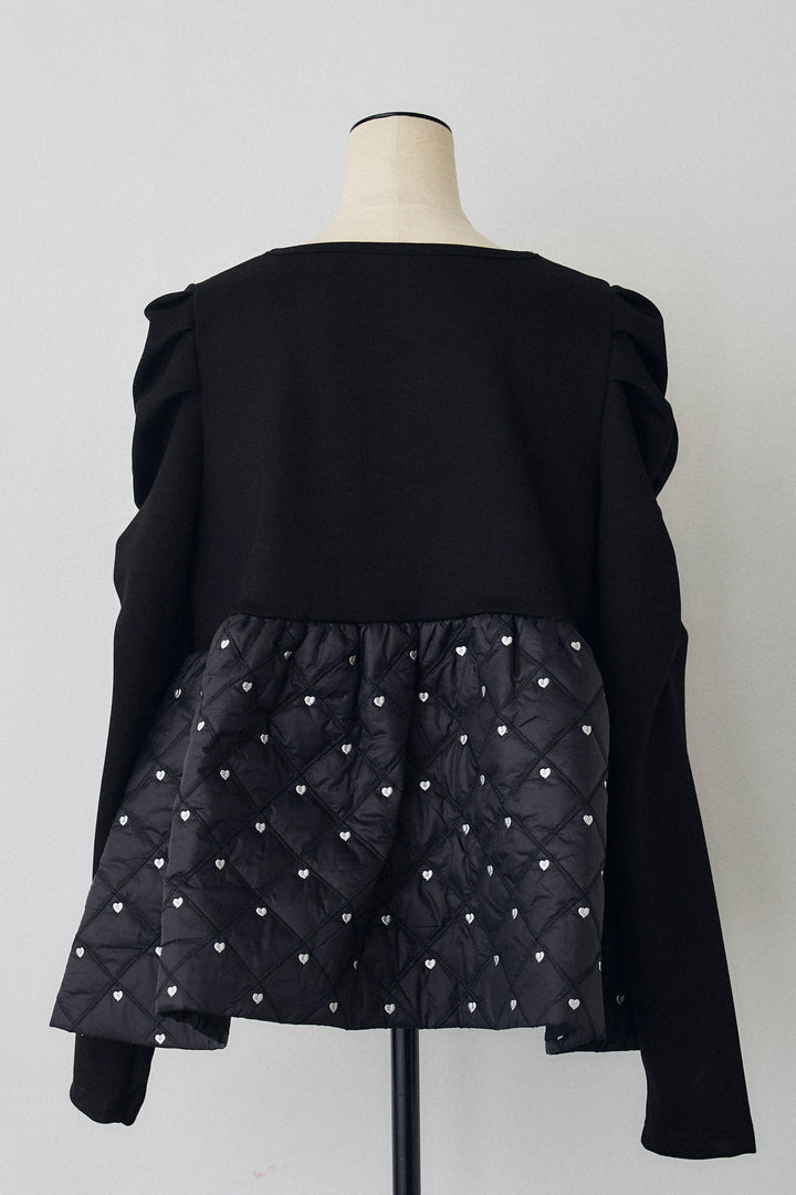 [予約]ハートキルティングドッキングぺプラムチュニック