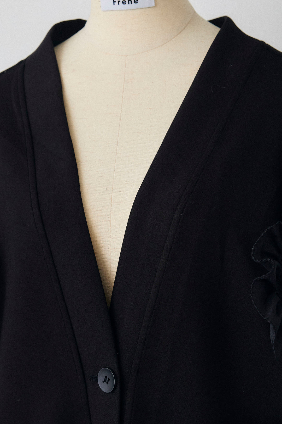 [予約]異素材ランダムフリルポンチカーデ