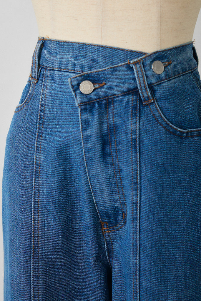 [予約]ウエストアシメデニムパンツ