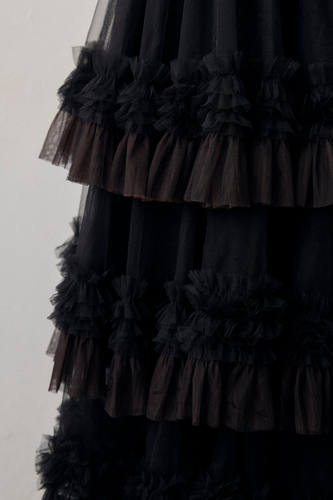 [予約]配色フリルティアードロマンティックスカート