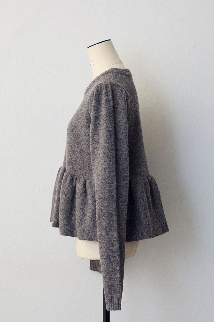 [予約]アルパカタッチバルーンヘムニットプルオーバー