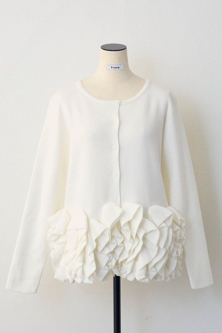 [予約]フリルホイップニットカーディガン