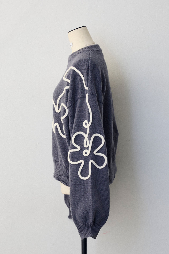 [予約]コードフラワーニットプルオーバー