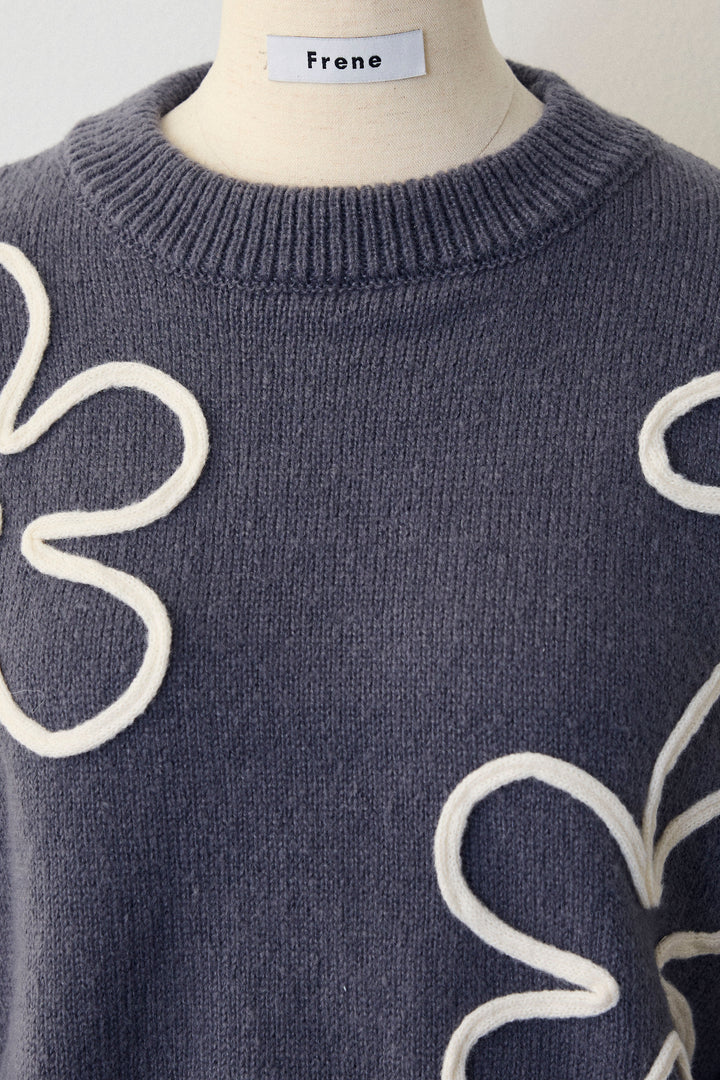 [予約]コードフラワーニットプルオーバー