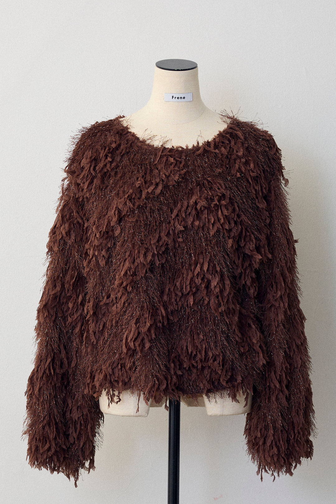 [予約]フリンジラメシャギーニットプルオーバー