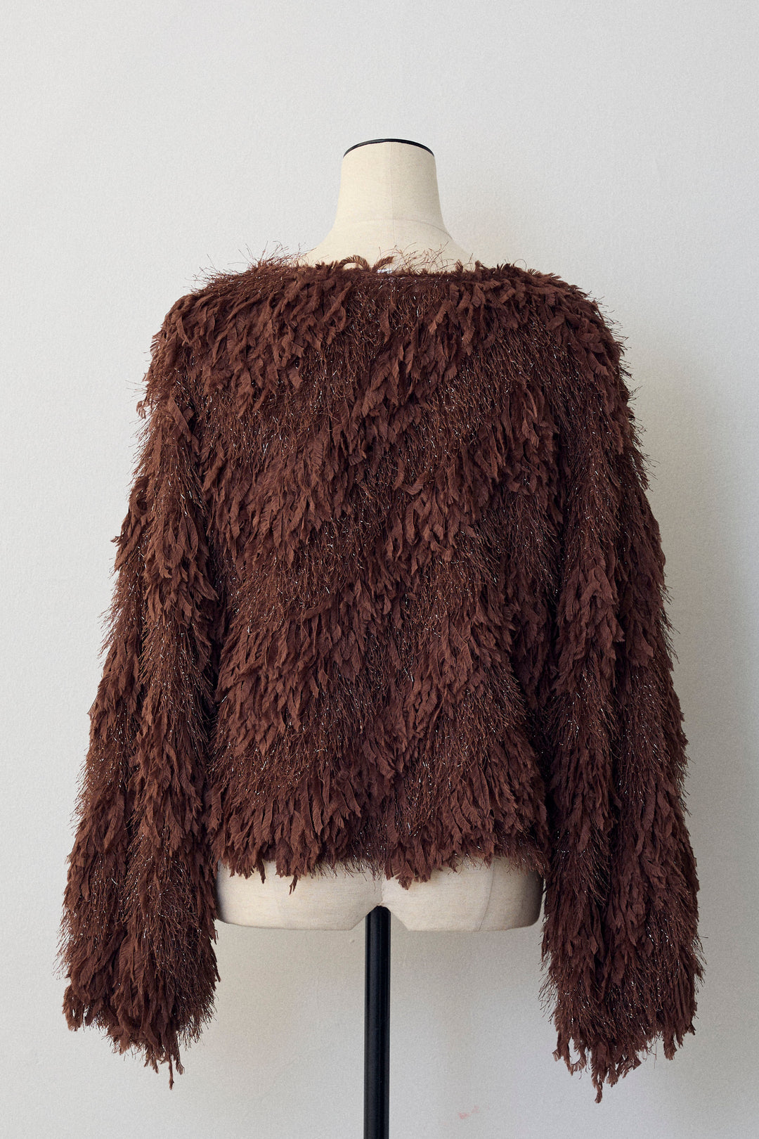 [予約]フリンジラメシャギーニットプルオーバー