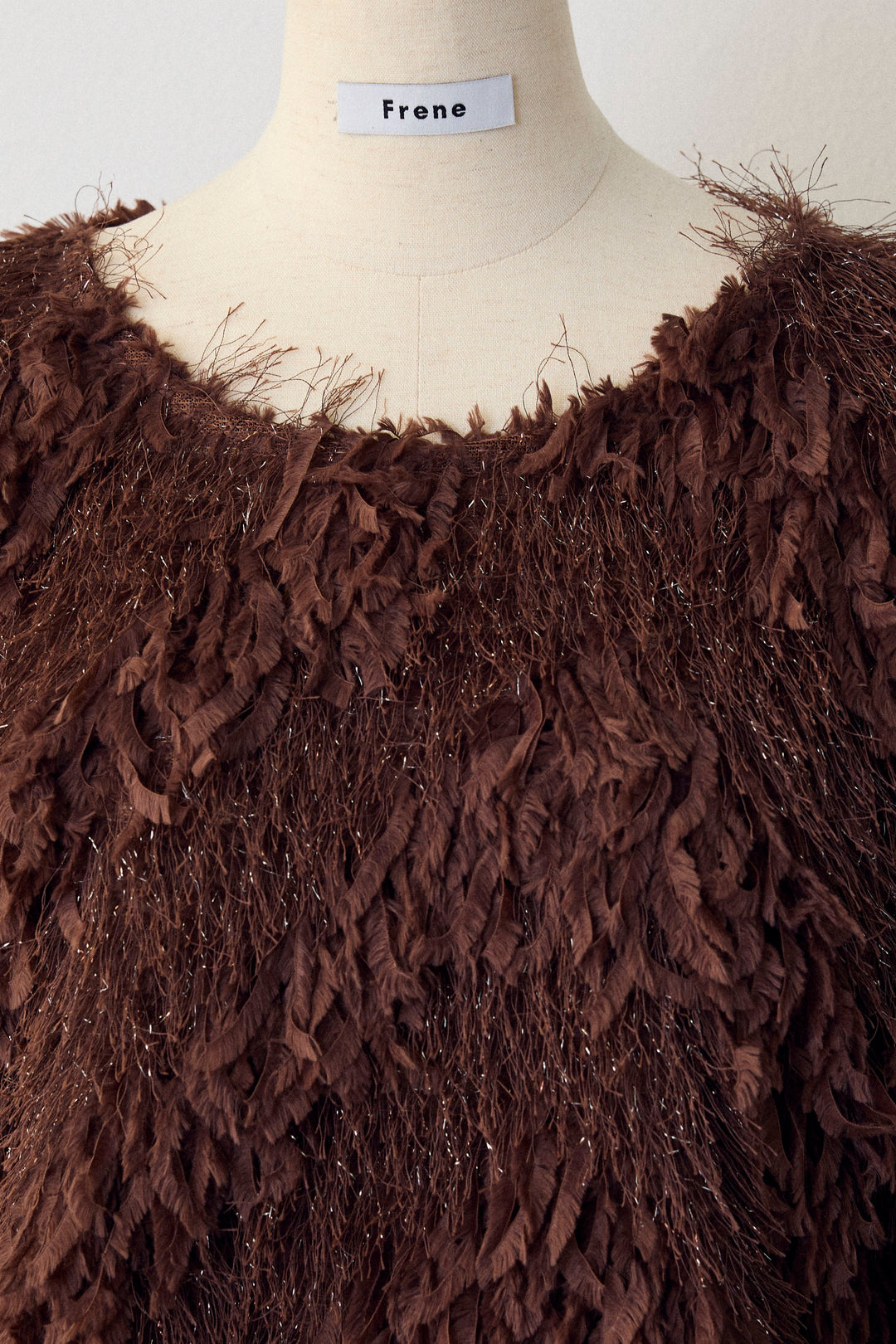 [予約]フリンジラメシャギーニットプルオーバー