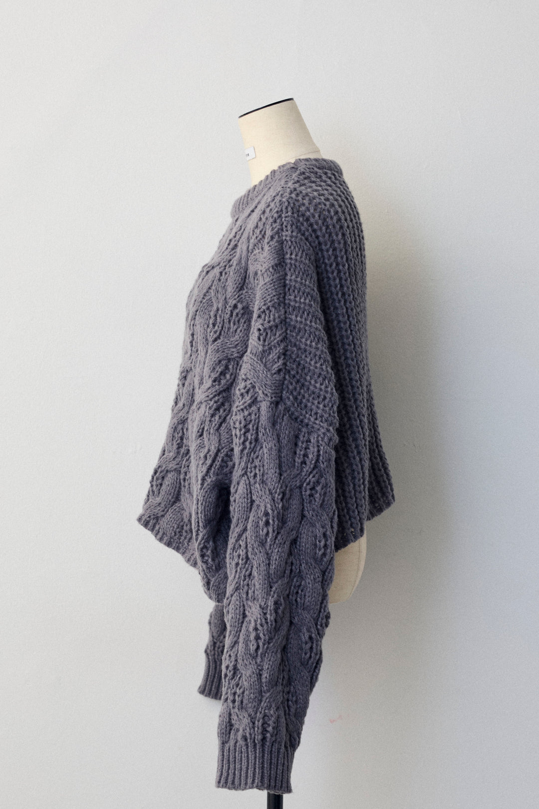 [予約]ニュアンスケーブルクロップドニット