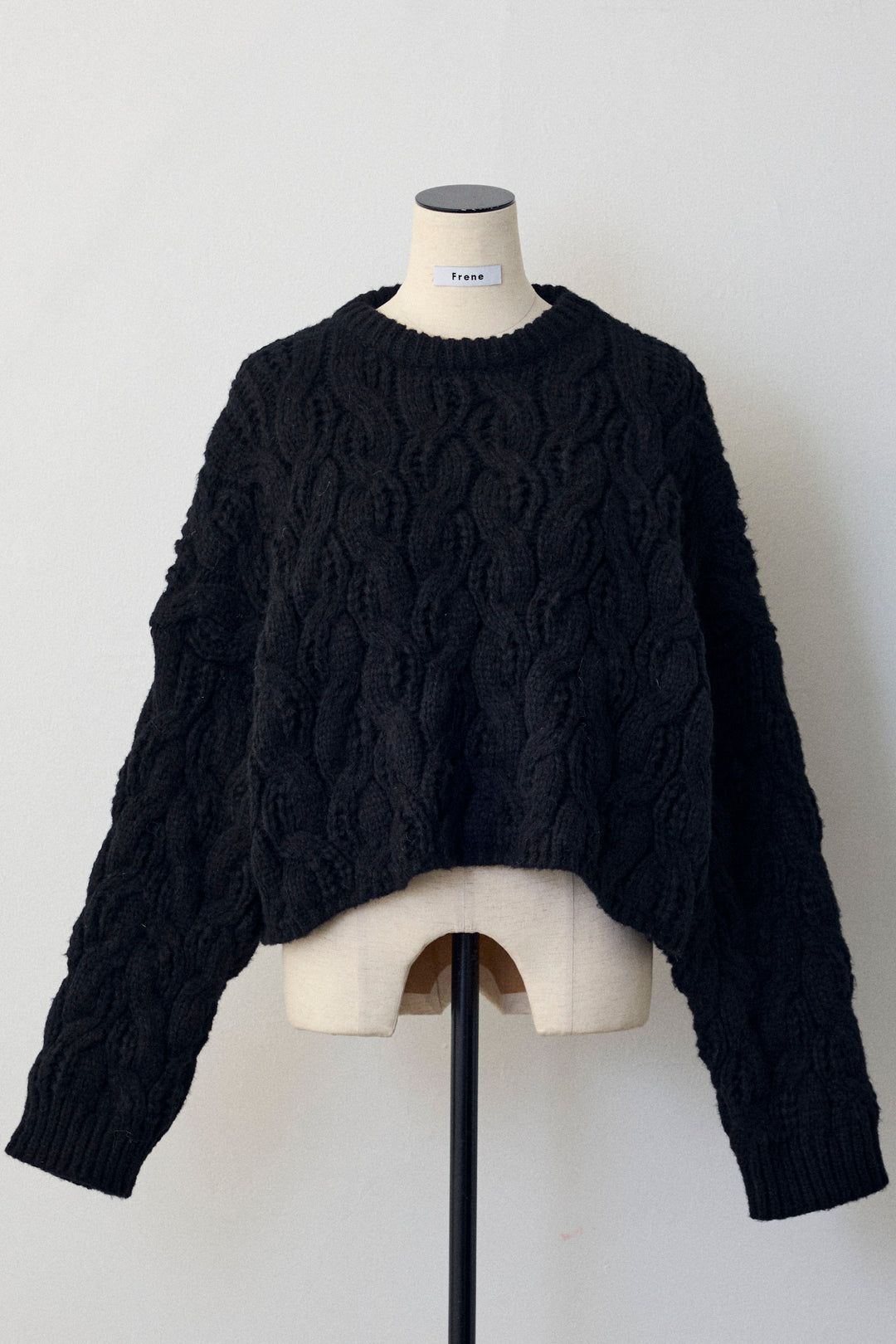 [予約]ニュアンスケーブルクロップドニット