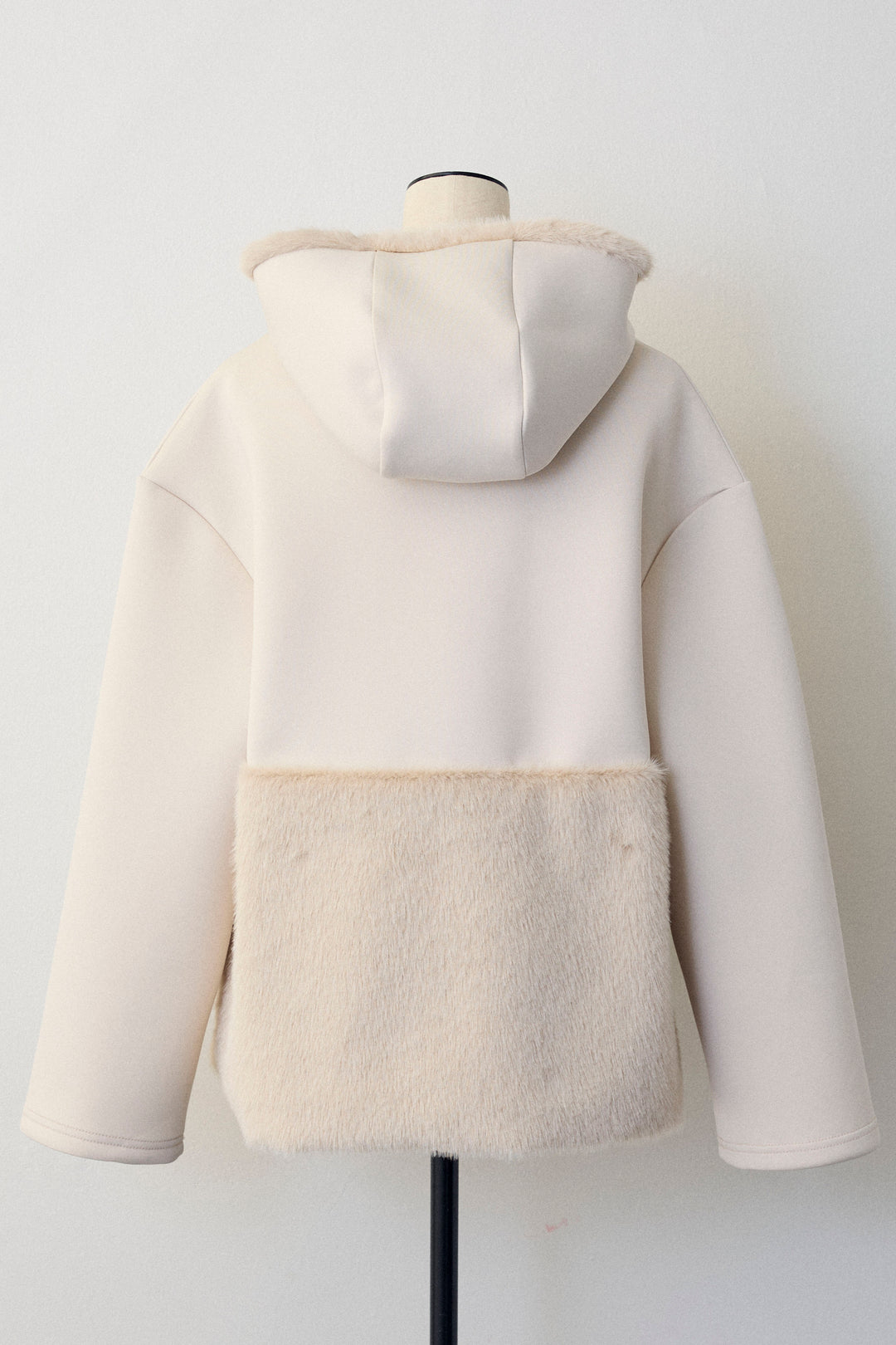 [予約]ボンディングファーフーディー異素材ジャケット