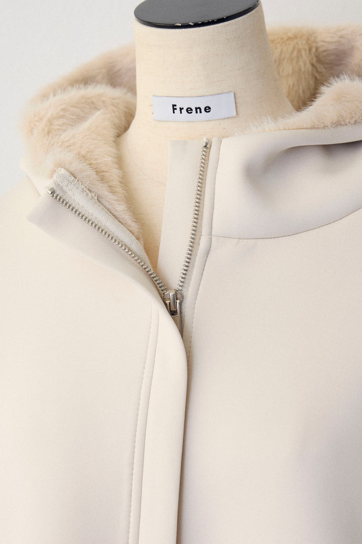 [予約]ボンディングファーフーディー異素材ジャケット