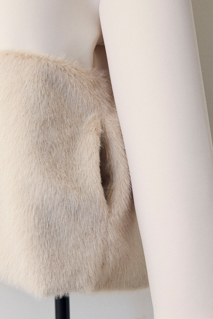 [予約]ボンディングファーフーディー異素材ジャケット