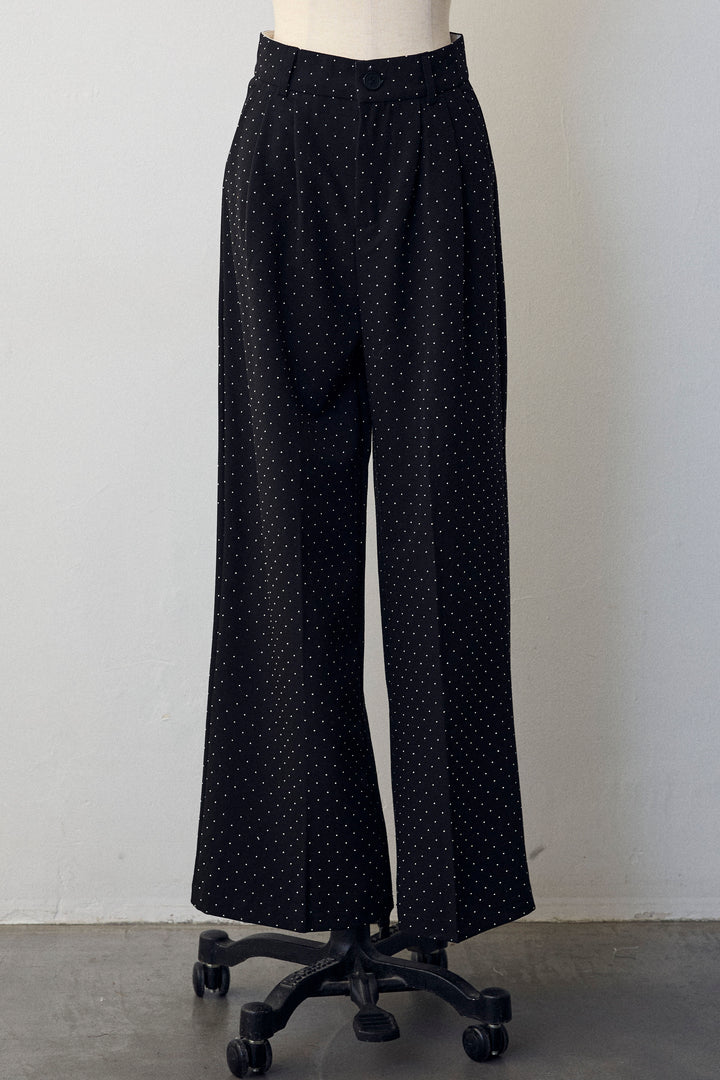 [予約]ラインストーンストレートパンツ