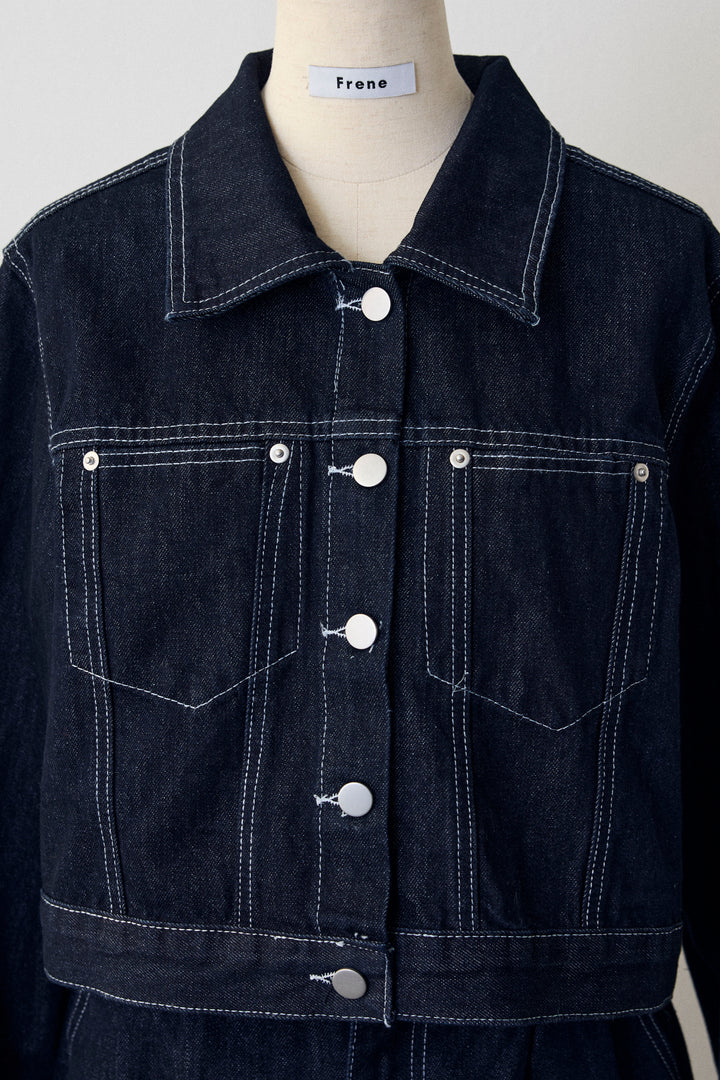 [予約]クロップドデニムセットアップ