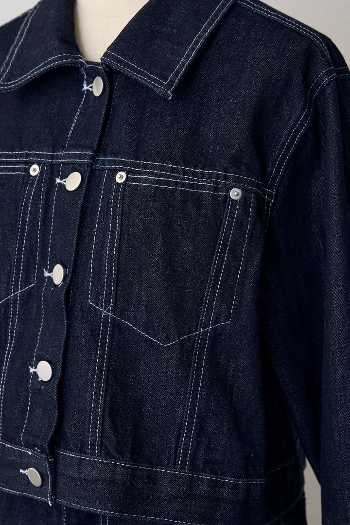 [予約]クロップドデニムセットアップ