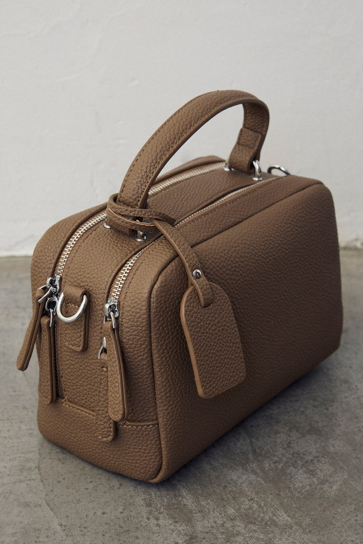 [予約]レザーライクスクエアワンハンドルBAG