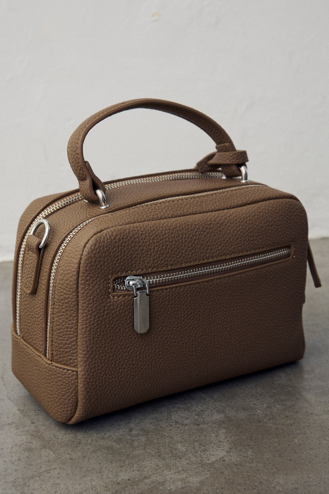 [予約]レザーライクスクエアワンハンドルBAG